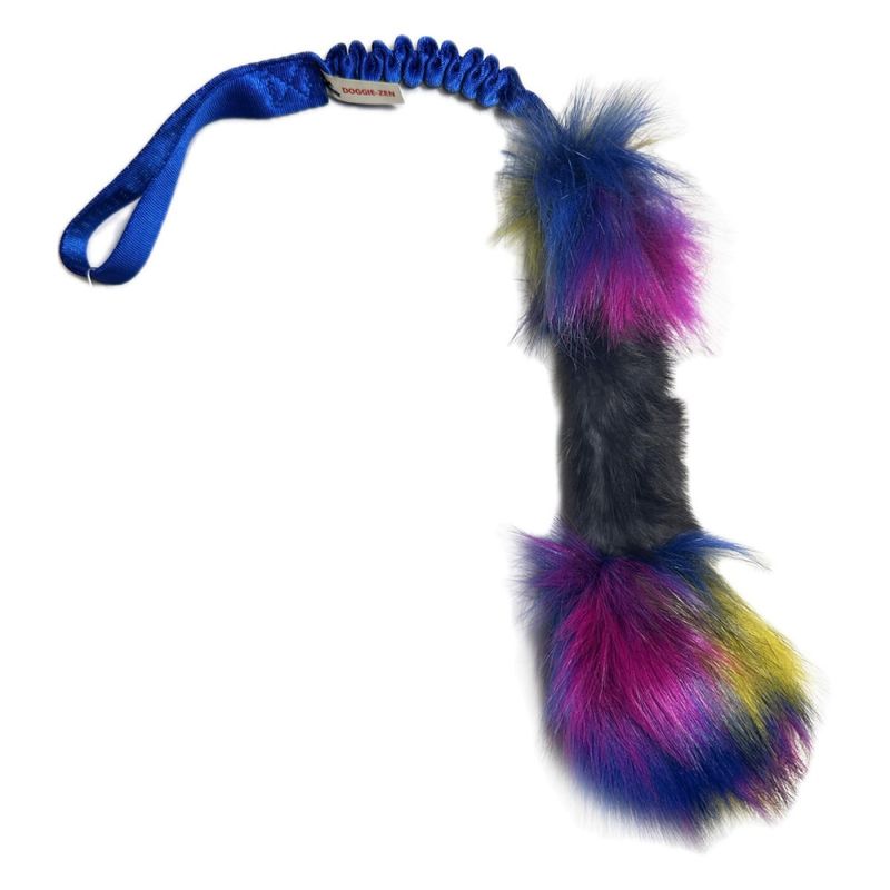 Doggie-Zen Elastisk pipeleke med kaninpels