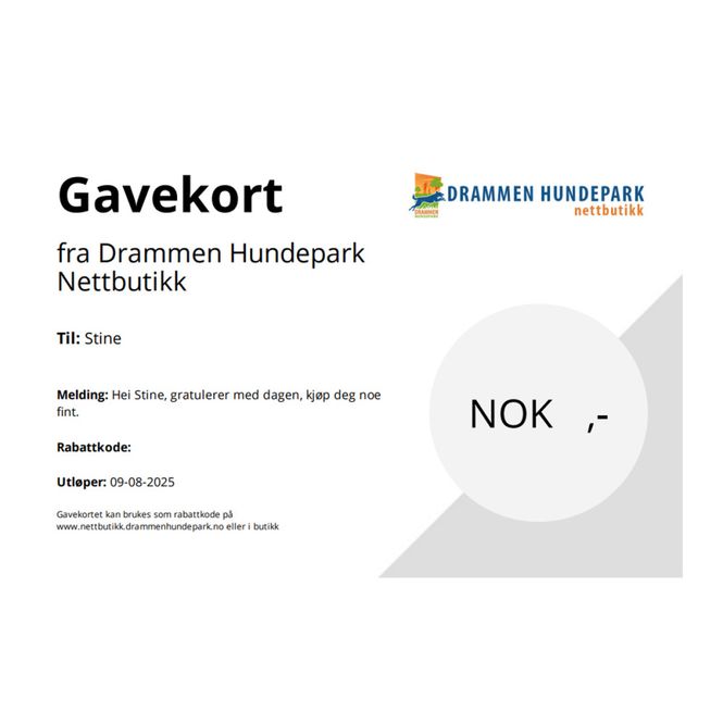 Hovedbilde Gavekort Drammen Hundepark